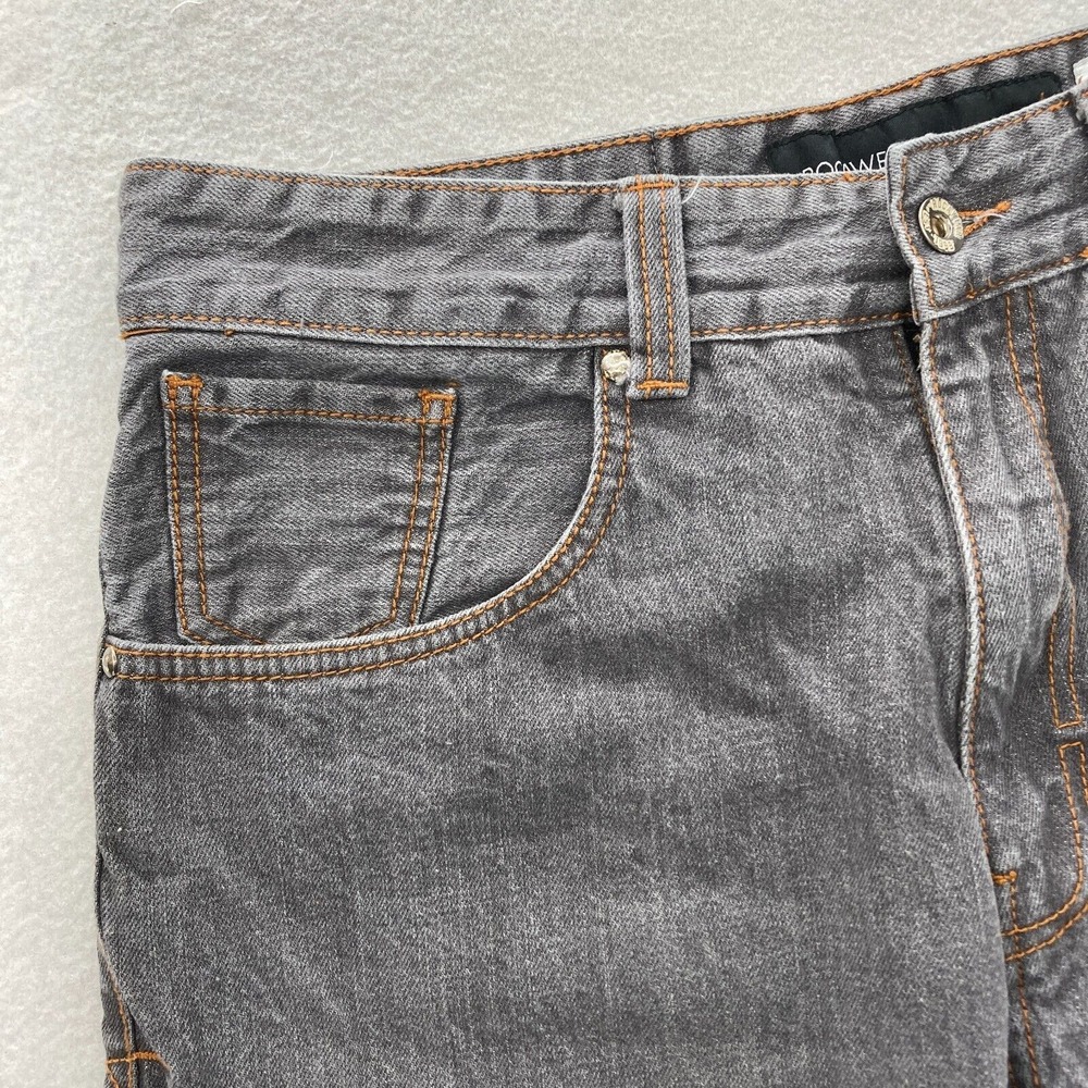 Vintage Rocawear Cropped Jeans Mens 36 Gray Denim Original Fit Baggy Loose Y2K - Picture 5 of 13